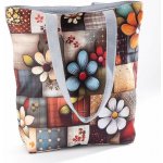 decoDoma dámská potištěná taška Patchwork květy – Zboží Mobilmania