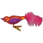ORNEX Ptáček skleněný oranžový 120 mm – Hledejceny.cz