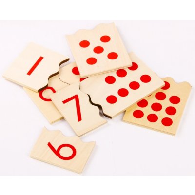 Montessori puzzle Čísla a puntíky – Zboží Mobilmania