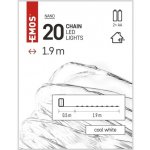 Emos D3AM04 LED vánoční nano řetěz 1,9 m 2x AA vnitřní multicolor časovač – Hledejceny.cz