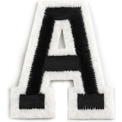 Nažehlovačka písmena Balení: 26 ks, Varianta: 10 "J" černá – Zboží Dáma