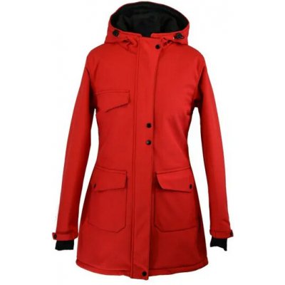 Shara Softshellový kabát s hladícími kapsami ve vsadce přední nošení zima červený – Zboží Dáma