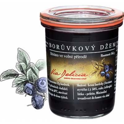 Via Delicia borůvkový Džem 170 g – Zboží Dáma