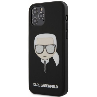 KLHCP12LGLBK Karl Lagerfeld Glitter Head Kryt pro iPhone 12 Pro Max 6.7 Black