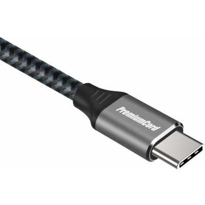 Premiumcord ku31ct05 USB 3.2 Gen 1 USB-C male - USB-C male, bavlněný oplet, 0,5m – Zbozi.Blesk.cz