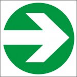 Walteco Protiskluzová podlahová šipka rovná fotoluminiscenční, 60x60mm, samolepka , 20145 – Zboží Dáma