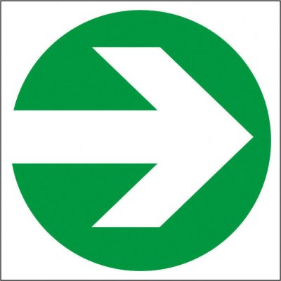 Walteco Protiskluzová podlahová šipka rovná fotoluminiscenční, 60x60mm, samolepka , 20145 – Zboží Dáma