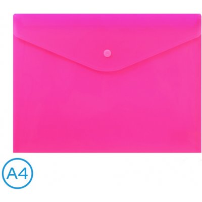 LUMA Obal spisový s klopou a drukem A4 neon růžový – Zboží Dáma