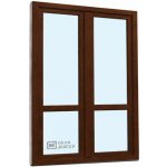 Kömmerling balkonové dveře 70 AD s příčkou O+OS klapačka pravé tmavý dub/bílá 150 x 230 cm jednostranná klika + madýlko + PVC rám – Hledejceny.cz