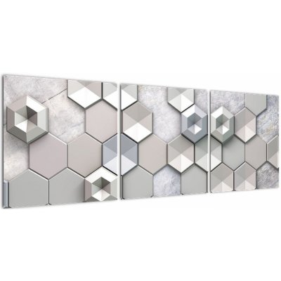 Obraz 3D abstrakce, třídílný 120x40 cm – Hledejceny.cz