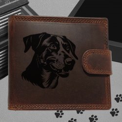 Pánská s motivem pro milovníky psů s obrázkem pejska Beauceron Pánská hnědá peněženka Enzo
