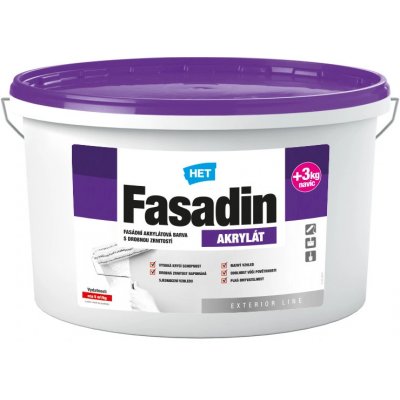 HET Fasadin bílý 15+3 kg – Zboží Mobilmania
