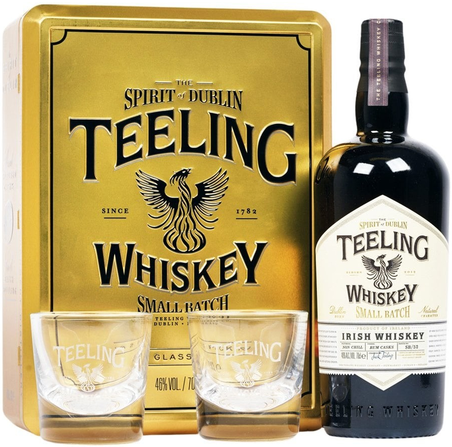 Teeling Small Batch Grey 46% 0,7 l (dárkové balení 2 sklenice)