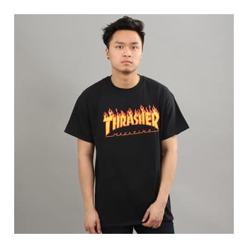 Thrasher triko Flame Logo Black