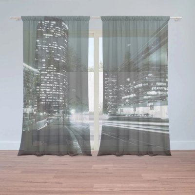 Záclony Noční ulice: 2 ks - 150x250 cm - Sablio – Hledejceny.cz