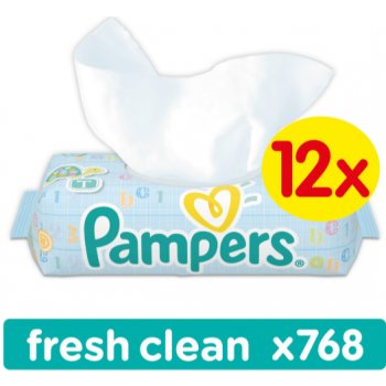 Pampers Fresh Clean vlhčené ubrousky 12 x 64 ks od 480 Kč - Heureka.cz