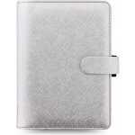Filofax Saffiano A6 týdenní 2022 stříbrný – Zboží Živě