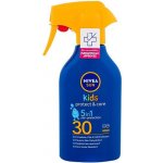 Nivea Sun Kids Protect & Care SPF30 5v1 spray na opalování 270 ml – Sleviste.cz