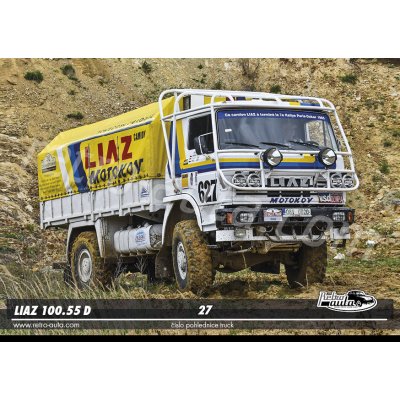 Pohlednice TRUCK č. 27 - LIAZ 100.55 D pro Rallye Paříž-Dakar 1985 – Zboží Dáma
