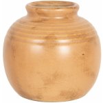 Oranžovo hnědá váza Bruin - Ø 8*8 cm - Clayre & Eef – Hledejceny.cz