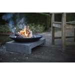 Esschert Design Ohniště "FANCY FLAMES" na granitovém stolu, 60 x 60 x 23 cm – Zboží Dáma