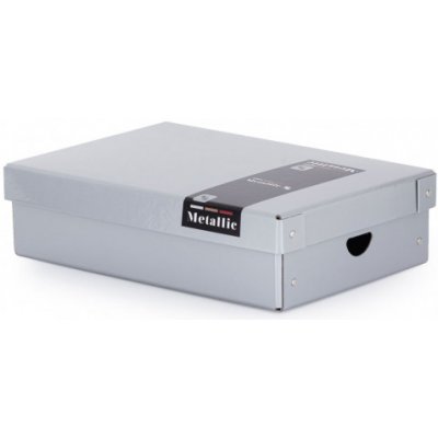 Karton P+P Krabice lamino malá Metallic stříbrná 35,5 x 24 x 9 cm 7-051 – Zboží Mobilmania