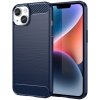 Pouzdro a kryt na mobilní telefon Apple Hurtel Carbon iPhone 14 flexibilní gelové modré 5907769349492