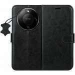 Smart Luxe knížkové kožené pouzdro pro Honor Magic8 Lite, černá – Zboží Živě