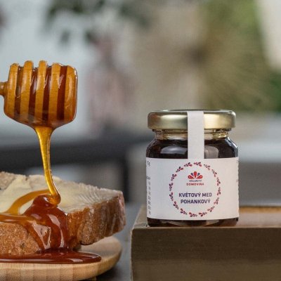 Včelařství Domovina Květový med pohankový 180 g – Zboží Dáma