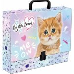 St.Majewski Kufřík A4 s rukojetí XL My Little Friend kočka pastel – Zboží Dáma
