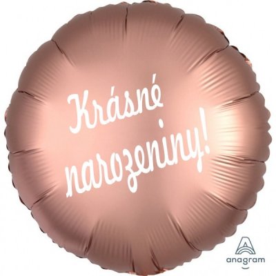 Balónek fóliový růžovo zlatý kruh Krásné narozeniny! – Hledejceny.cz