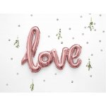 Balón foliový LOVE Valentýn Svatba rose gold růžovo zlatý 73x59 cm – Zbozi.Blesk.cz