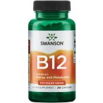 Swanson Vitamin B-12 Cyanocobalamin 500 mcg 250 kapslí – Hledejceny.cz