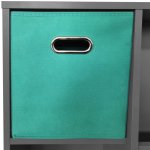 Regál Aga 76 x 28 x 94 cm odstíny šedé – Zbozi.Blesk.cz