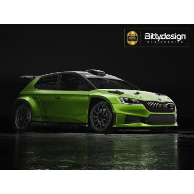 Bittydesign Karoserie čirá ŠKODA Fabia RS Rally2 1/10 rally 190 mm tvrdá 1,2 mm – Zboží Dáma