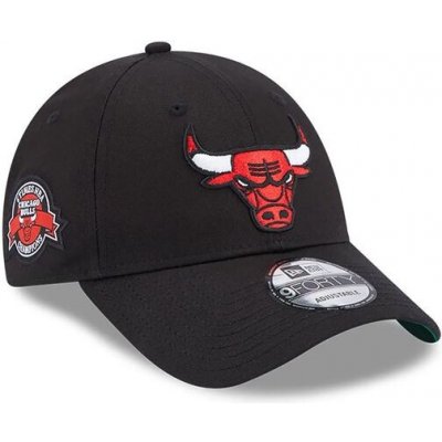 New Era 9FORTY NBA Team Side Patch Chicago Bulls Black / Front Door Red – Zboží Mobilmania