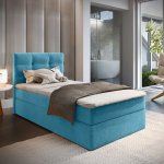 Textilomanie Glorien velvet modrá matrace Bonell pružinová – Zboží Mobilmania