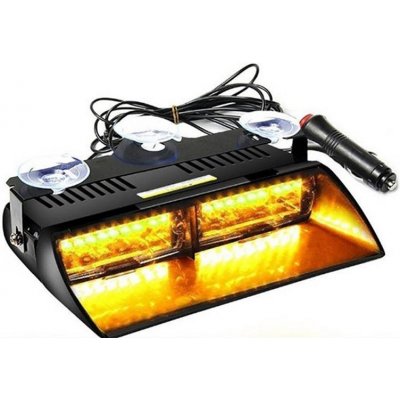 LED stroboskop maják za čelní okno 16 LED 12V 16W oranžový