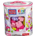 MEGA BLOKS Velký pytel kostek - Růžový (80) – Sleviste.cz