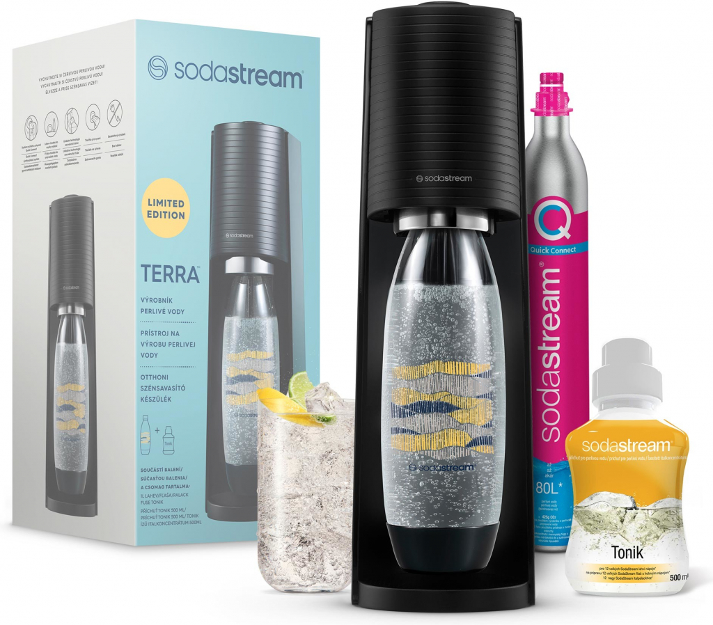 SodaStream TERRA Black Tonik Megapack