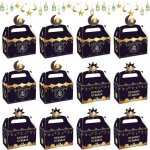 12 kusů dárkových krabiček Eid Mubarak, papírové tašky Ramadan, dárkové tašky, dárkové tašky, – Zboží Dáma