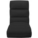 VidaXL 325245 skládací lenoška černá umělá kůže – Zboží Dáma