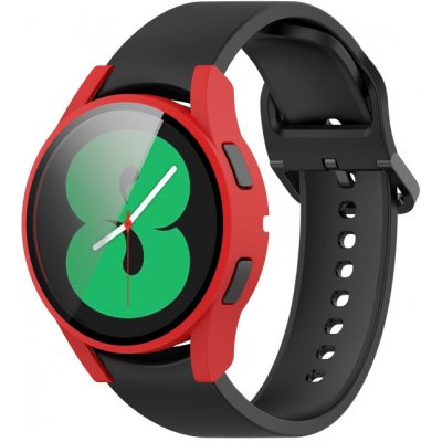 VSECHNONAMOBIL Ochranný kryt s tvrzeným sklem pro Samsung Galaxy Watch 4 40mm červený 34750 – Zboží Živě