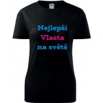 Černé dámské tričko nejlepší Vlasta na světě tričko se jménem – Hledejceny.cz