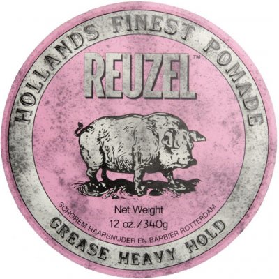 Reuzel Pink Grease Heavy Hold pomáda na vlasy 340 g – Sleviste.cz