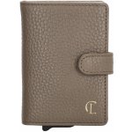 Charm London kompaktní kožené pouzdro na kreditní karty taupe – Zboží Živě