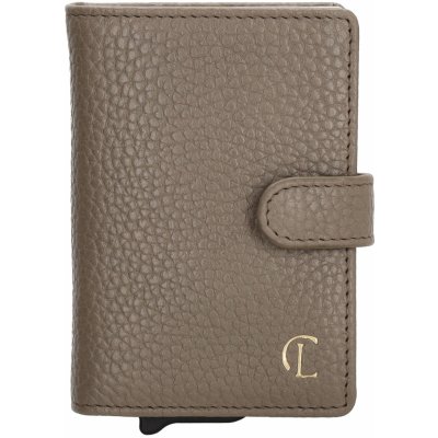 Charm London kompaktní kožené pouzdro na kreditní karty taupe – Zboží Živě