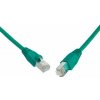síťový kabel Solarix 28450059 patch, CAT5E, SFTP, PVC, 0,5m, zelený