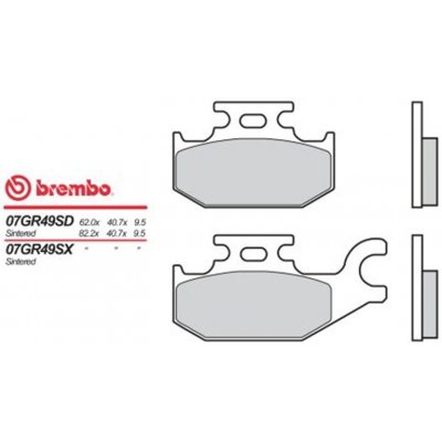 Zadní brzdové destičky Brembo Yamaha 400 XT 1986 - směs SD – Hledejceny.cz