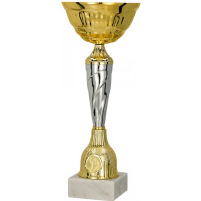 Kovový pohár Zlato-stříbrný 21 cm 8 cm – Zboží Dáma